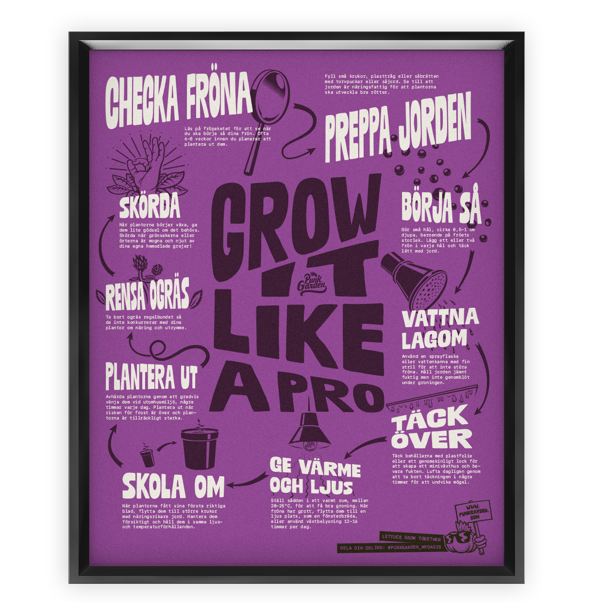 Poster Grow it like a pro - lila