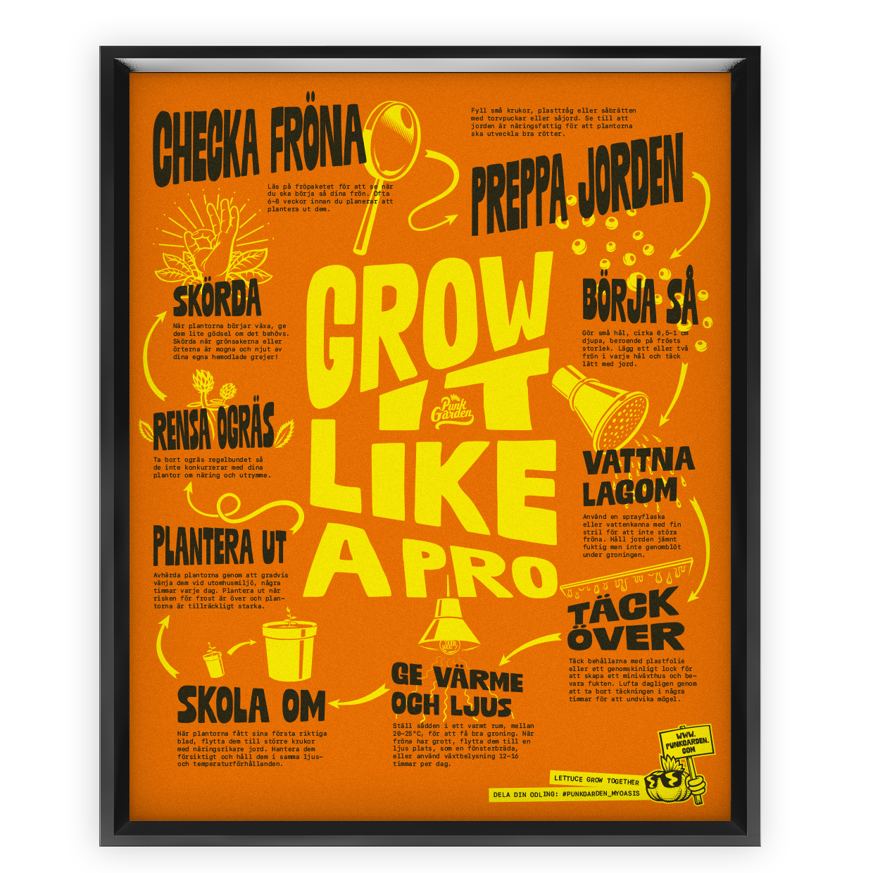 Poster Grow it like a pro - orange