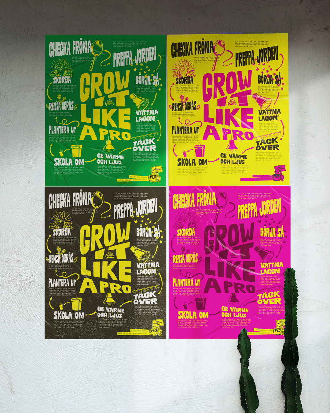 Poster Grow it like a pro - rosa