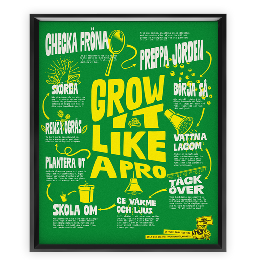 Poster Grow it like a pro - grön