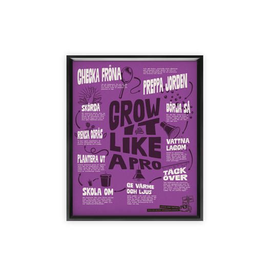 Poster Grow it like a Pro lila
