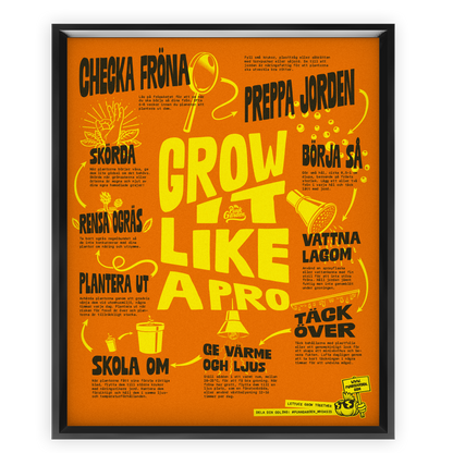 Poster Grow it like a pro - orange
