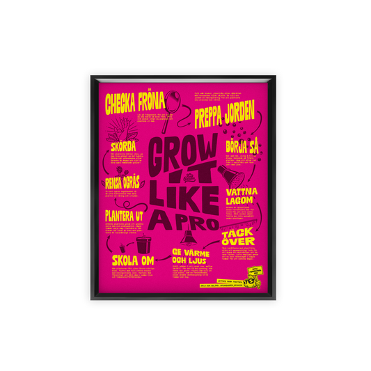 Poster Grow it like a Pro rosa/lila