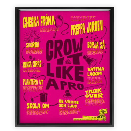Poster Grow it like a pro - rosa