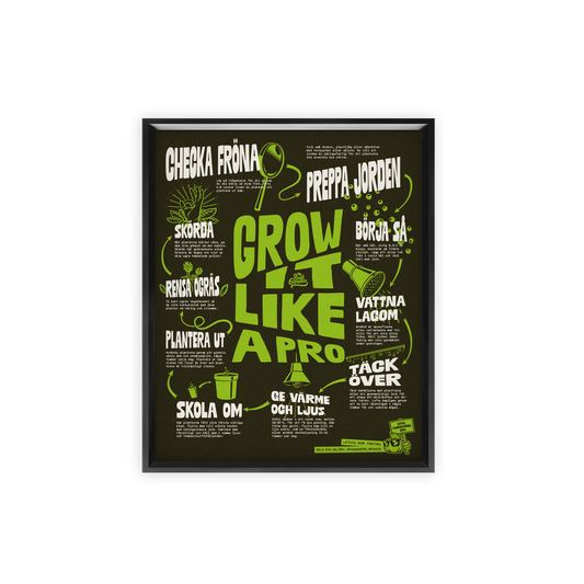 Poster Grow it like a Pro svart/grön