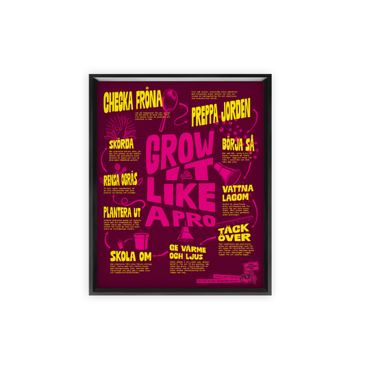 Poster Grow it like a Pro lila/rosa
