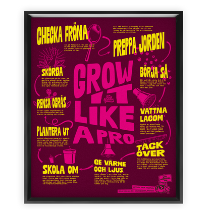 Poster Grow it like a pro - vinröd